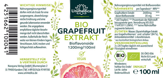 Bio Grapefruitkernextrakt 1200mg - 100 ml