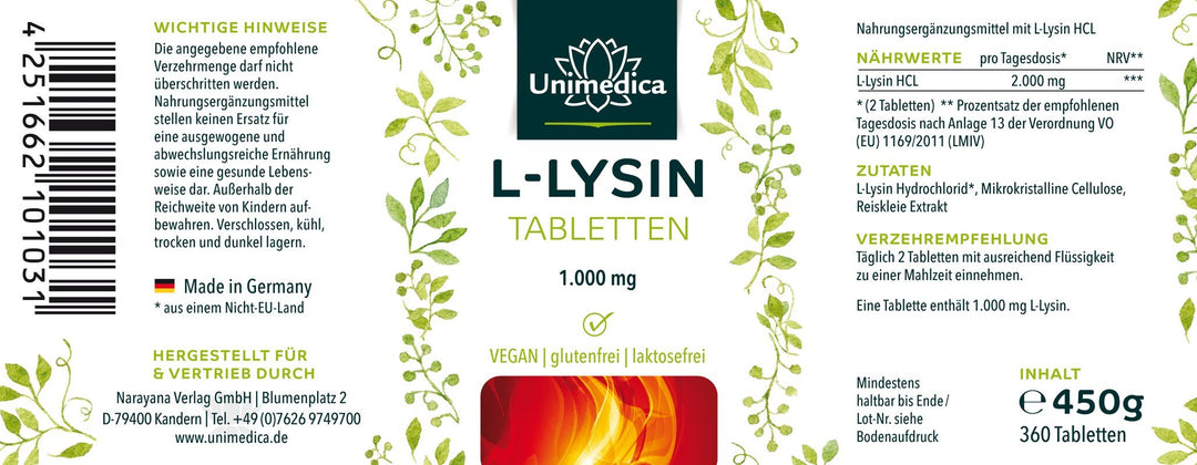 L-Lysin - 1000 mg