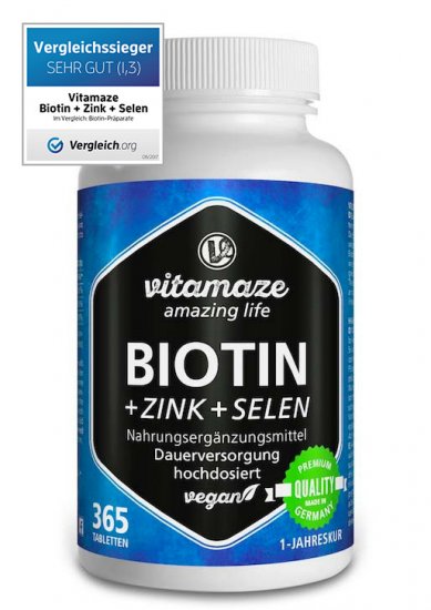 Biotin hochdosiert + Zink + Selen
